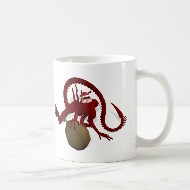 Taza De Café Santa Claus desde el espacio exterior (Derecha)