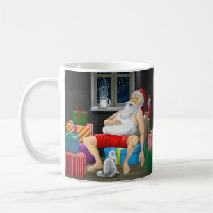 Taza De Café Santa Claus dormido