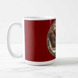 Taza De Café Santa Claus en trineo y renos