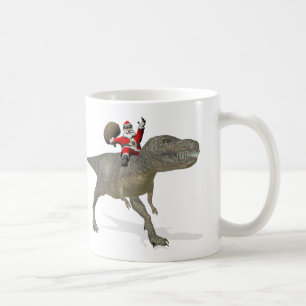Taza De Café Santa Claus En Tyrannosaurus Rex