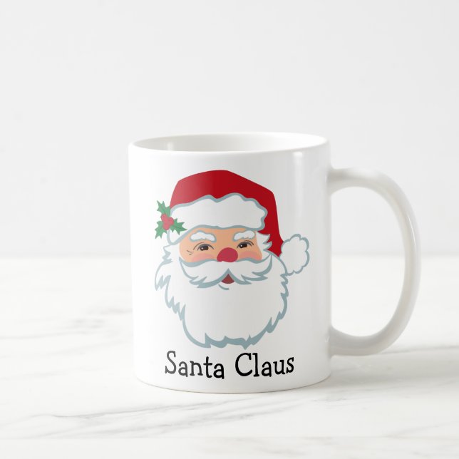 Taza De Café Santa Claus enfrenta el café personalizado (Derecha)