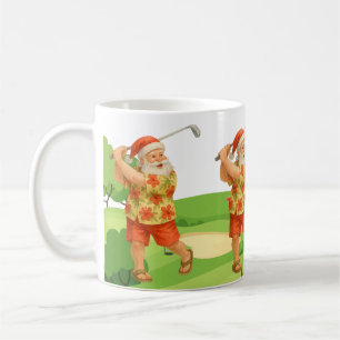 Taza De Café Santa Claus es un Navidad de golf en julio