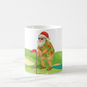 Taza De Café Santa Claus es un Navidad de golf en julio