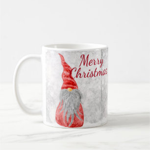 Taza De Café Santa Claus Gnome sobre el campo de nieve