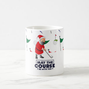 Taza De Café Santa Claus Golfer en Navidades celebra el curso