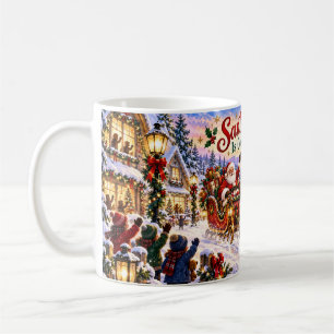 Taza De Café Santa Claus Llega a la Ciudad