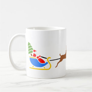 Taza De Café Santa Claus, Navidades, renos