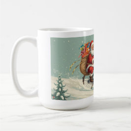 Taza De Café  Santa Claus on Bicycle Christmas Mug