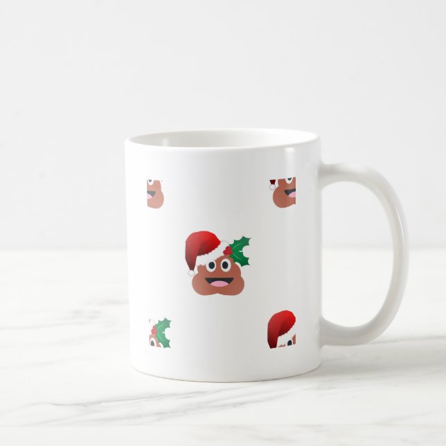 Taza De Café santa claus poop emoji (Derecha)