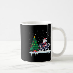 Taza De Café Santa Claus Riding Alaskan Klee Kai Chicas de perr