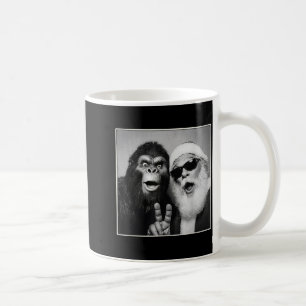 Taza De Café Santa Claus Selfie Bigfoot Navidad Divertido Sasqu