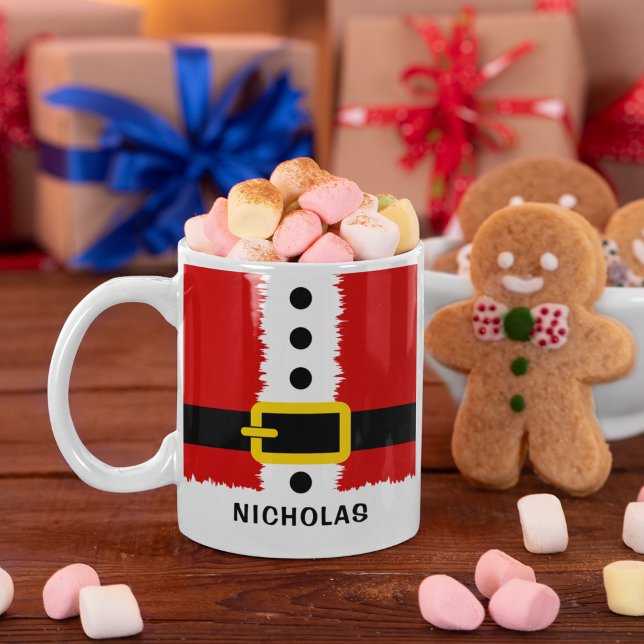 Taza De Café Santa Claus Suit y los Navidades de la hebilla del (Subido por el creador)