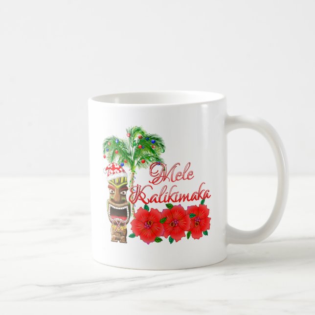 Taza De Café Santa Claus Tiki Mele Kalikimaka (Derecha)