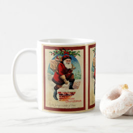 Taza De Café Santa Claus Vintage Cerámica Navideña Vacaciones