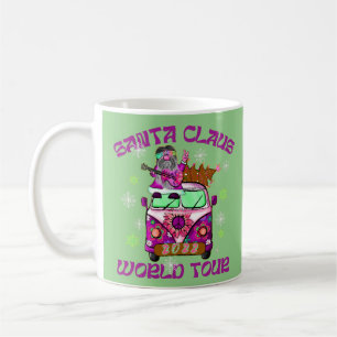 Taza De Café SANTA CLAUS WORLD TOUR estilo de los 70 graciosos