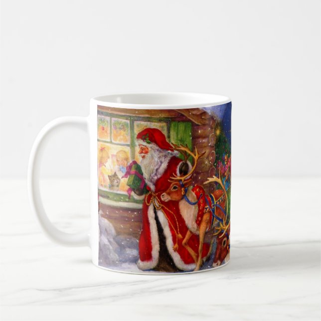 Taza De Café Santa claus y rudolph (Izquierda)