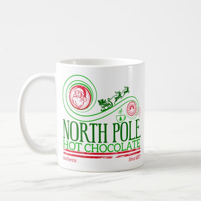 Taza De Café Santa Cláusula Polo Norte Chocolate caliente (Izquierda)