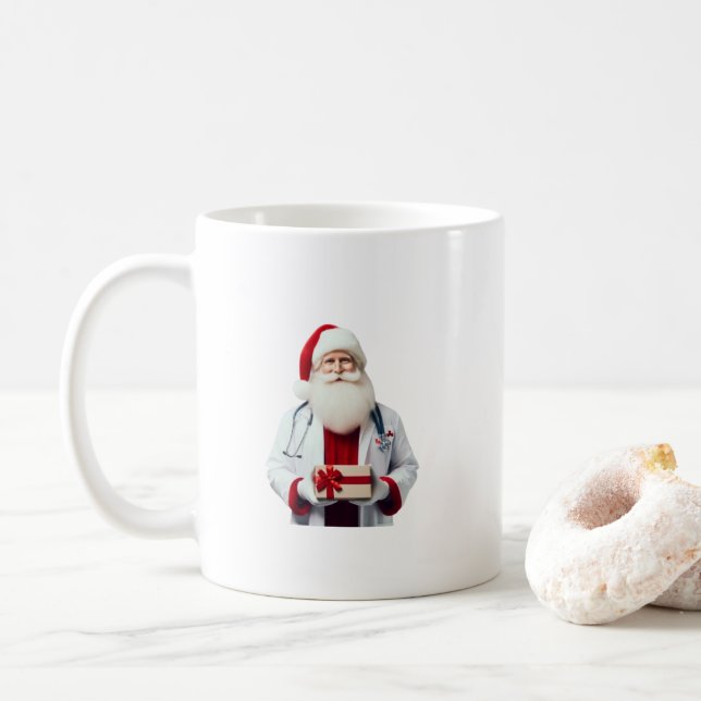 TAZA DE CAFÉ SANTA COMO MÉDICO (Con donut)