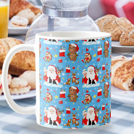 Taza De Café Santa con animales del bosque