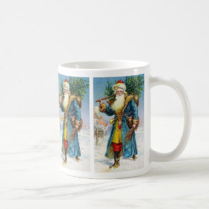 Taza De Café Santa con el árbol de abeto