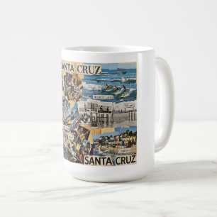 Taza De Café Santa Cruz Collage Vintage – Arte de Recuerdos Cos