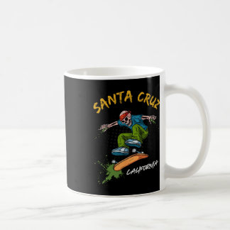 Taza De Café Santa-cruz Skeleton Skateboard Beach Funny Hallowe
