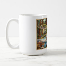 Taza De Café Santa Cruz Vibe Map – Cultural Coastal Art Print
