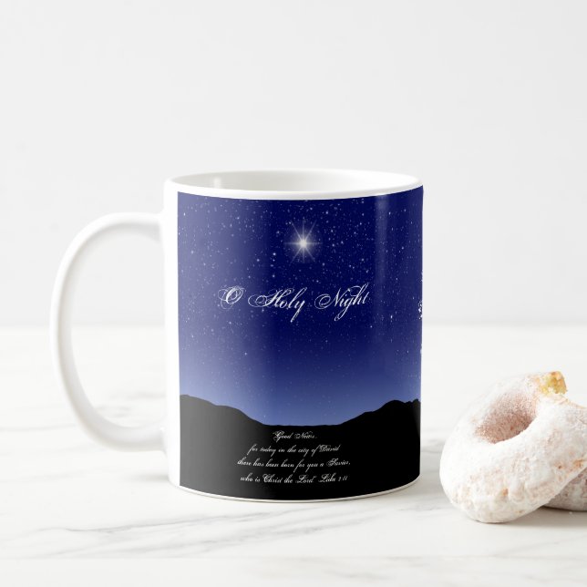 Taza de café santa de la noche de O (Con donut)