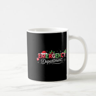 Taza De Café Santa de Navidad del Departamento de Emergencias