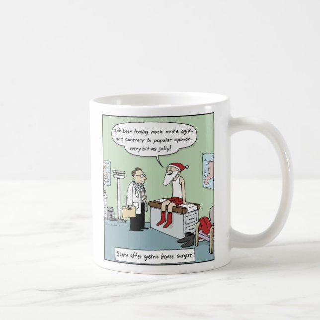 Taza De Café Santa después de cirugía de bypass gástrico | Xmas (Derecha)