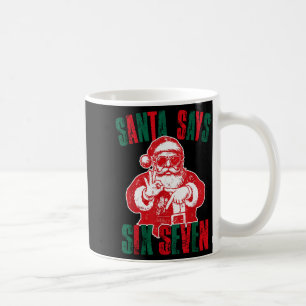 Taza De Café Santa Dice Seis Siete Divertido 67 Meme Navidad Vi