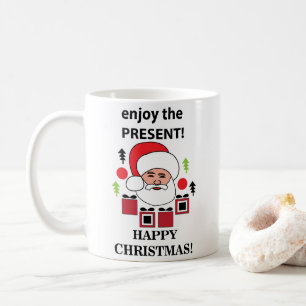Taza De Café Santa Disfruta De Los Navidades Felices De Santa