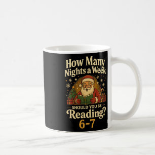 Taza De Café Santa Divertido Leyendo 67 Meme Camiseta Navidad P