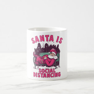 Taza De Café Santa es Distancia Social