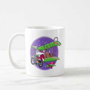 Taza De Café Santa Flying Bicycle