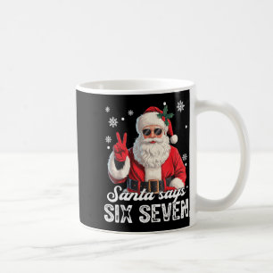 Taza De Café Santa Genial Dice 67 Meme Divertido Navidad Navida