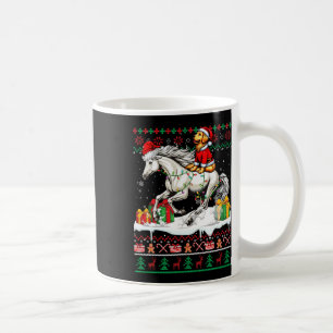 Taza De Café Santa Golden Retriever Rige Horse Navidades Swea