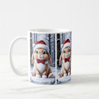 Taza De Café Santa Hat Bunny Mug