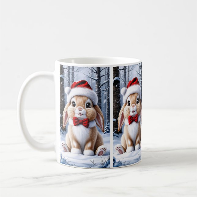 Taza De Café Santa Hat Bunny Mug (Izquierda)