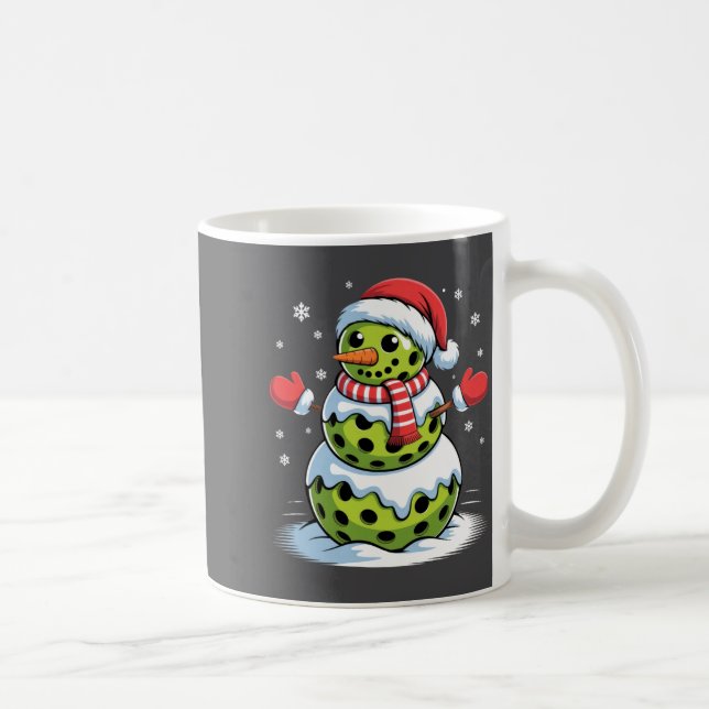 Taza De Café Santa Hat Ckleball Snowman Christmas Men Women Kid (Derecha)