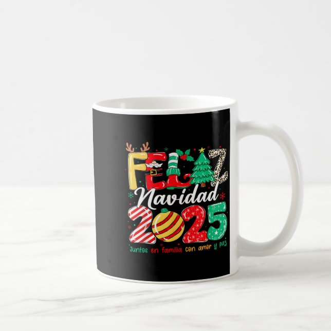 Taza De Café Santa Hat Family Christmas Matching Funny Feliz Na (Derecha)