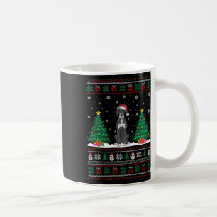 Taza De Café Santa Hat Great Dane Perro Árbol de Navidad Luces