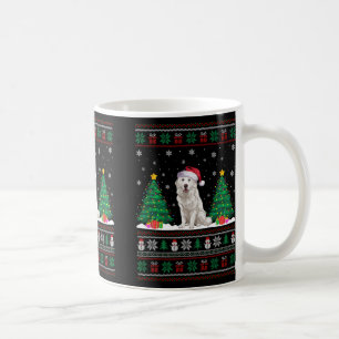 Taza De Café Santa Hat Great Pyrenees Dog Xmas Tree iluminan fe