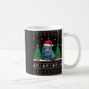 Taza De Café Santa Hat Ragdoll Cat Árbol de navidad ilumina S