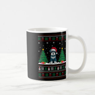 Taza De Café Santa Hat Schnauzer Perro Árbol de Navidad se ilum