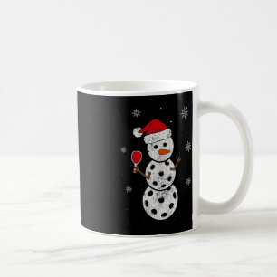 Taza De Café Santa Hat Snowman Regalos Para Xmas Fun Pickleball