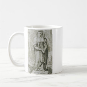 Taza De Café Santa Hildegarda de Bingen Arte Místico Medieval