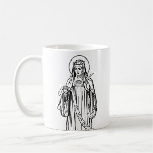 Taza De Café Santa Hildegarda de Bingen Mística Medieval