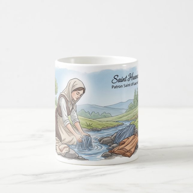 Taza De Café Santa Hunna- Patrona de la Colada de Ropa (Centro)