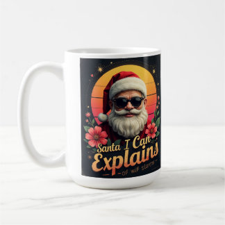 Taza De Café Santa I Can Explain Christmas
